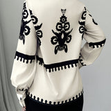 Serenia | Floral Tie-Neck Blouse with Elegant Design