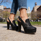 Theodora | Platform Slingback Block Heels