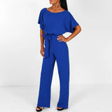 Sophiea | Women's Belted Jumpsuit with Flattering Fit