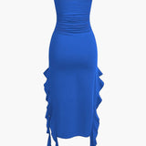 Harper | Bandeau Maxi Dress with Elegant Ruffle Detail