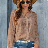 Cecilia | Women's Textured Blouse in Lightweight Cotton