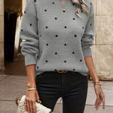 Beatrix | Women's Polka Dot Knitted Sweater