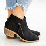 Blaire | Women's ankle boots with side zip and low heel"
