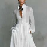 Elodie | Patchwork Linen Blend Maxi Dress