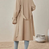 Poppy | Women's Premium Long Button-Up Trench Coat