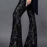 Beatrice | Women's High-Waist Wide-Leg Trousers with Geometric Print
