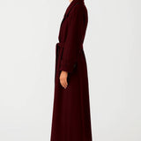 Eleanor | Long Women’s Coat with Belt & Double-Breasted Closure – Elegant & Refined