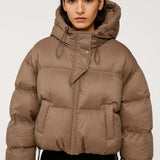 Harley | Padded Women’s Jacket with Hood & Asymmetric Closure – Warm & Comfortable