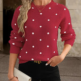 Beatrix | Women's Polka Dot Knitted Sweater
