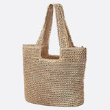Thea | Oversized Crocheted Straw Bag with Dual Shoulder Straps