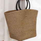 Willow | Oversized Straw Tote with Round Handles