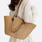 Florence | Trapezoidal Woven Straw Bag