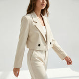 Lydia | Women's Short Blazer with Classic Lapel