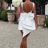 Lucienne | Sleeveless Mini Dress with Pearl Neckline