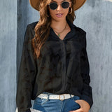 Cecilia | Women's Textured Blouse in Lightweight Cotton