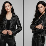 Arthur | Unisex Punk Rock Leather Biker Coat