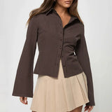 Elara | Women’s Retro Blouse with Flared Sleeves