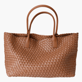 Adeline | Woven Leather Tote Bag