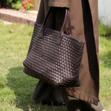 Adeline | Woven Leather Tote Bag
