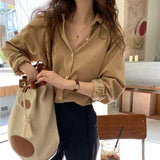 Lucy | Satin Blouse with Button Closure