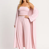 Jasmine | Women's Three-Piece Set with Wide-Leg Trousers