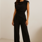 Alice | Women's Jumpsuit with Flowing Drapes and Wide Legs
