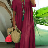 Florence | Plus Size Ruffled Layer Dress with Tummy Control