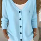 Florence | V-Neck Button-Up Long Sleeve Sweater