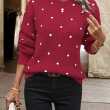 Beatrix | Women's Polka Dot Knitted Sweater