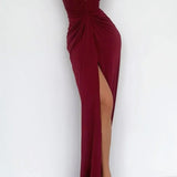 Ffion | Pleated V-Neck Dress with Elegant Regular Fit