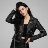 Arthur | Unisex Punk Rock Leather Biker Coat