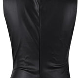 Juliette | Sleeveless Shimmer Top with Stand Collar