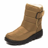 Women's Winter Snow Boots with Plush Lining – Water-Resistant Ankle Boots with Strap & Non-Slip Sole