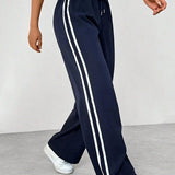 Maya | Side Stripe Elastic Waist Trousers