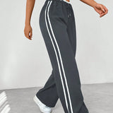 Maya | Side Stripe Elastic Waist Trousers