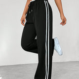 Maya | Side Stripe Elastic Waist Trousers