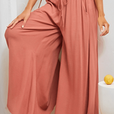 Lily | Wide-Leg Trousers with Elastic Waist