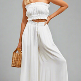 Lily | Wide-Leg Trousers with Elastic Waist