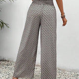 Phoebe | Wide-Leg Geometric Trousers