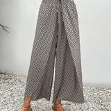Phoebe | Wide-Leg Geometric Trousers