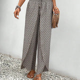 Phoebe | Wide-Leg Geometric Trousers