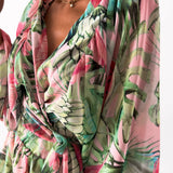 Emmeline | V-Neck Wrap Front Short Set with Tie Waist