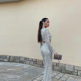 Anastasia | Women's Sequin Top and High-Waist Trouser Set