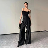Isla | High-Waisted Wide-Leg Trousers for Women with Crossed Waistband and Pleats