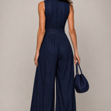 Florence | Women's Wide-Leg Sleeveless Jumpsuit