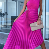 Vivienne | One Shoulder Pleated Maxi Dress