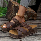 Hazel | Woven Strap Platform Sandals