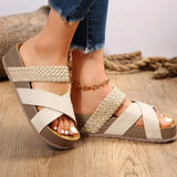 Hazel | Woven Strap Platform Sandals