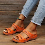 Elsie | Wedge Sole Cut-Out Sandals