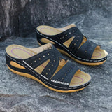 Elsie | Wedge Sole Cut-Out Sandals